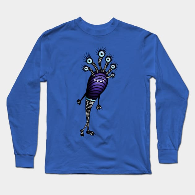 Funny Monster With Fancy Pants Long Sleeve T-Shirt by Boriana Giormova